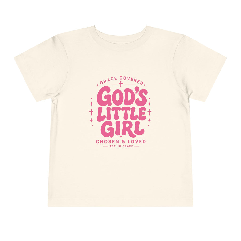 God's Little Girl Toddler Tee — Pink Faith-Based Short Sleeve for Baby Girls