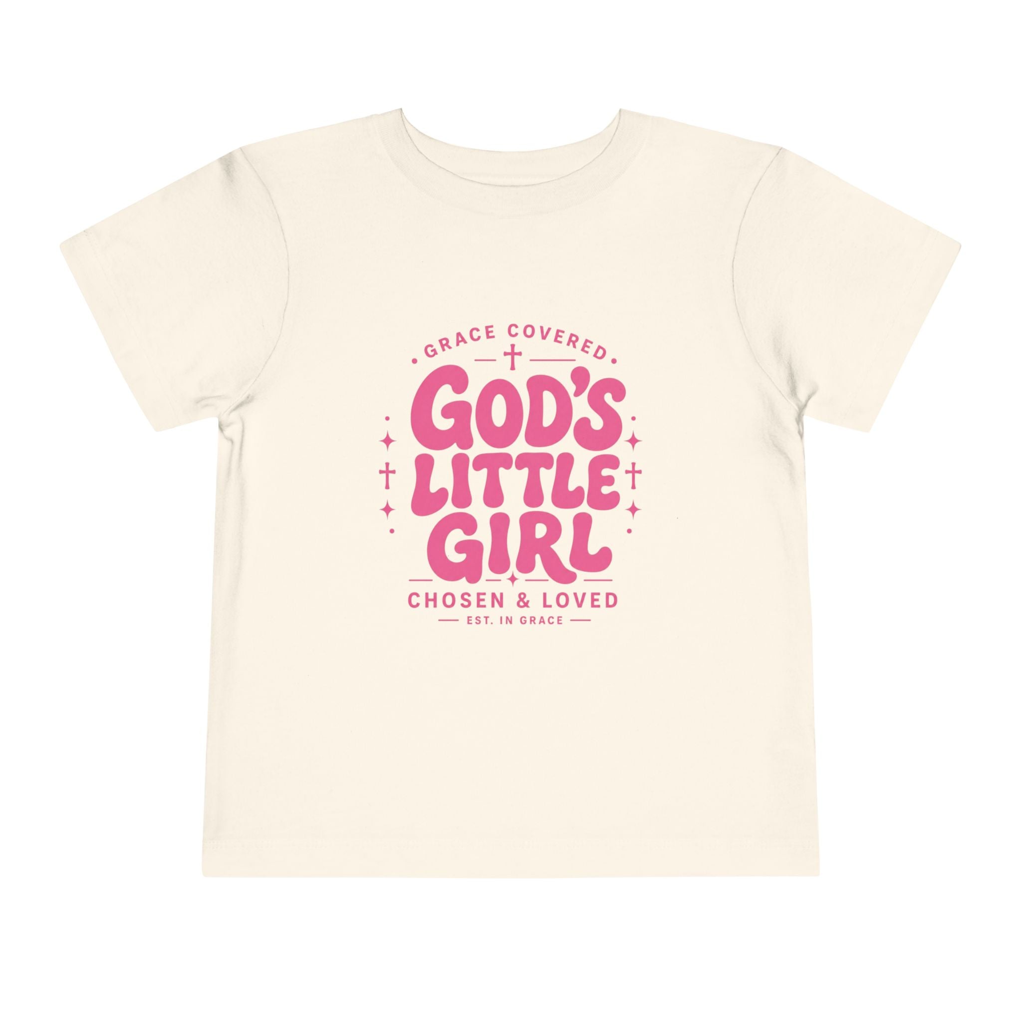 God's Little Girl Toddler Tee — Pink Faith-Based Short Sleeve for Baby Girls