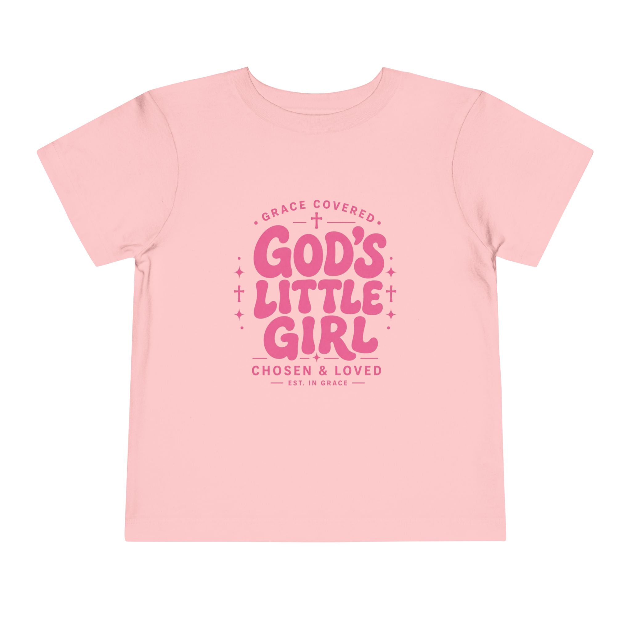 God's Little Girl Toddler Tee — Pink Faith-Based Short Sleeve for Baby Girls