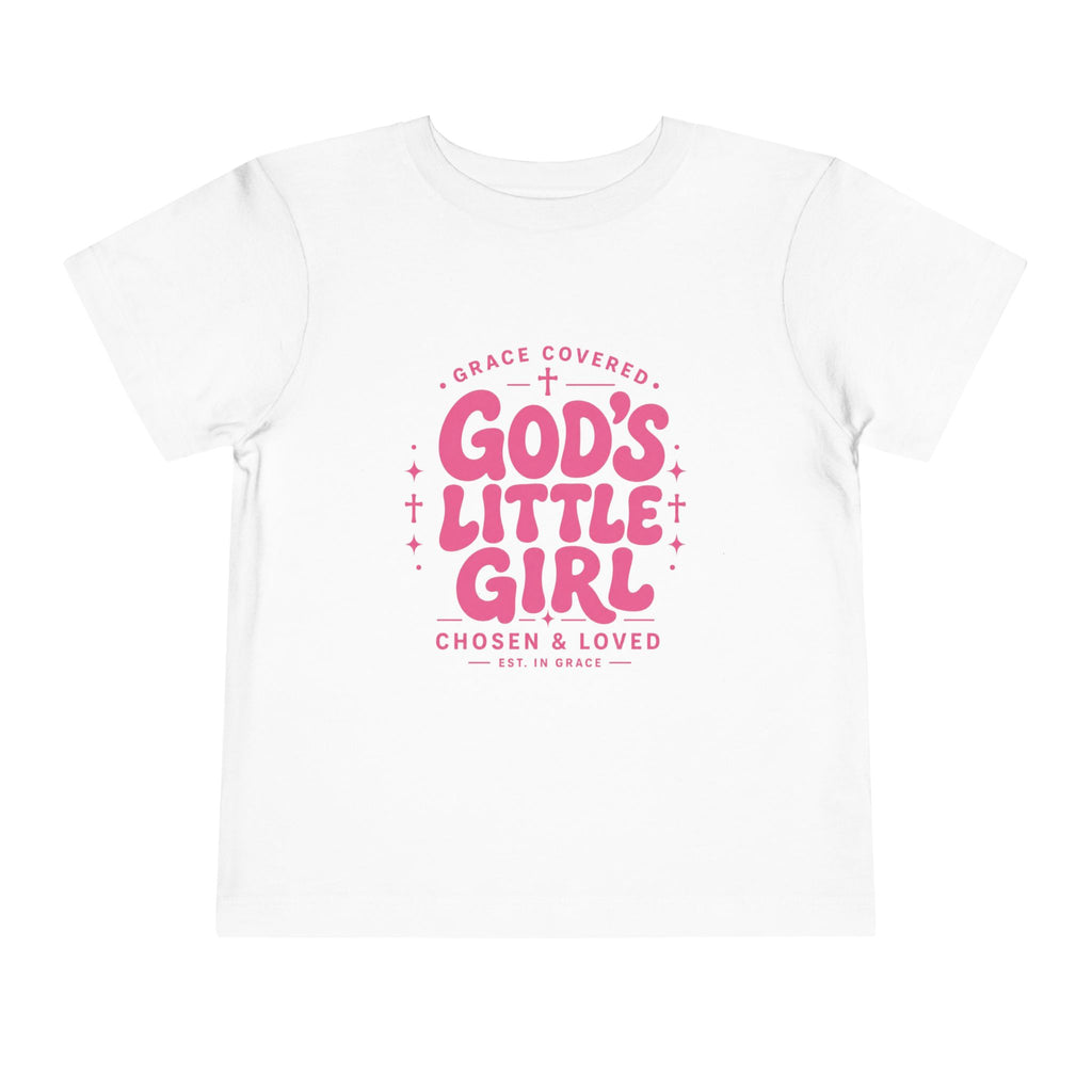 God's Little Girl Toddler Tee — Pink Faith-Based Short Sleeve for Baby Girls