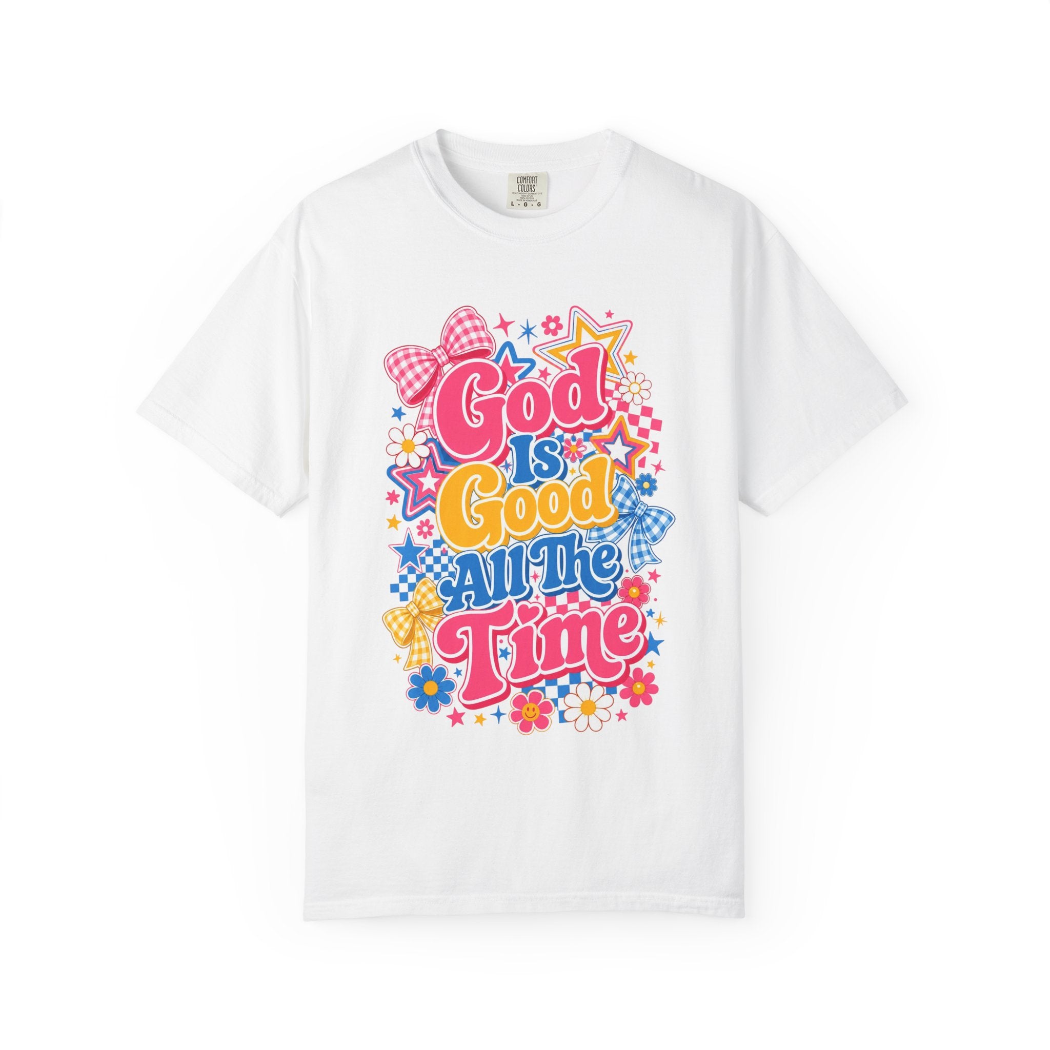God Is Good All The Time T-Shirt — Retro Floral Christian Tee