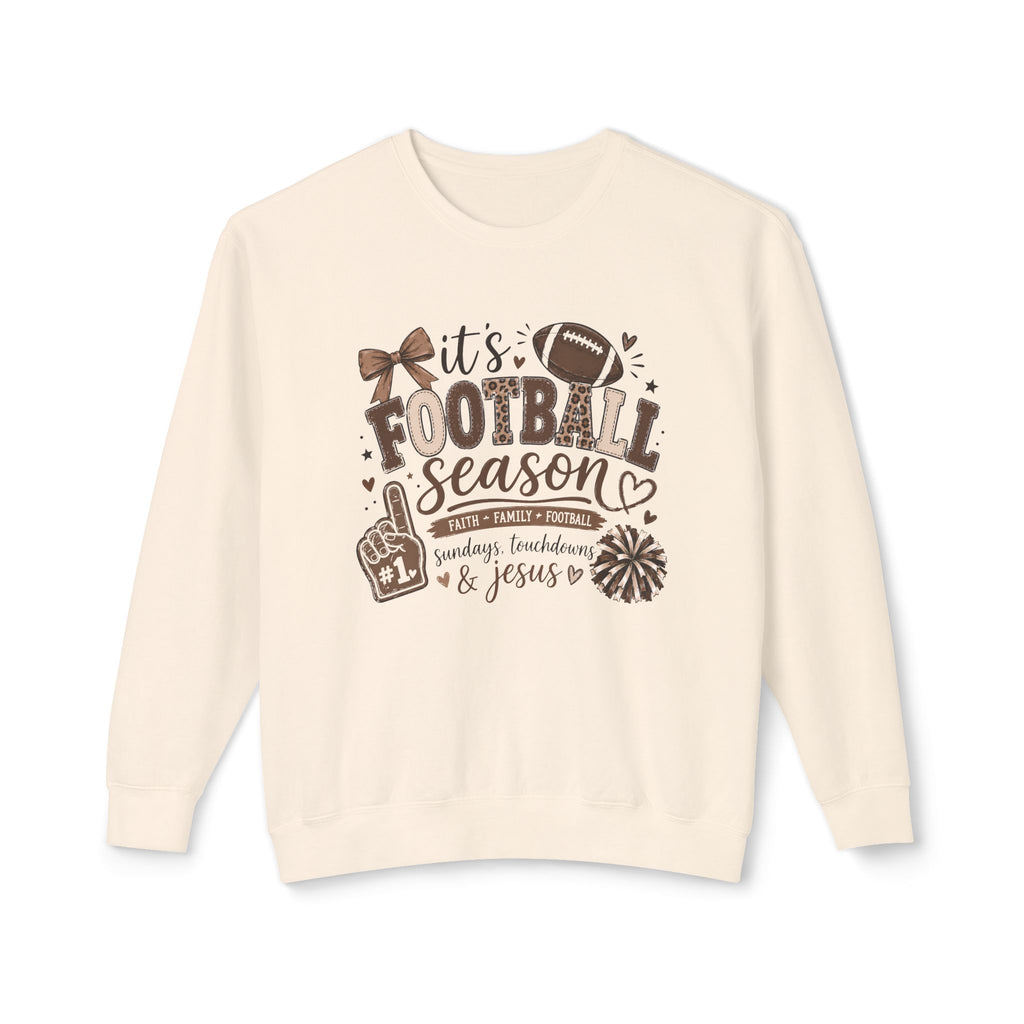 Football Season Crewneck Sweatshirt — "It's Football Season" Game Day Pullover