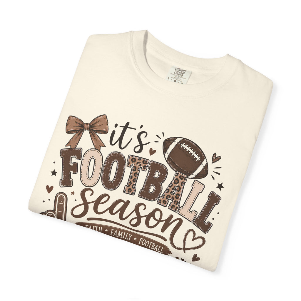 Football Season T-Shirt — "It's Football Season" Family, Touchdowns & Jesus Tee
