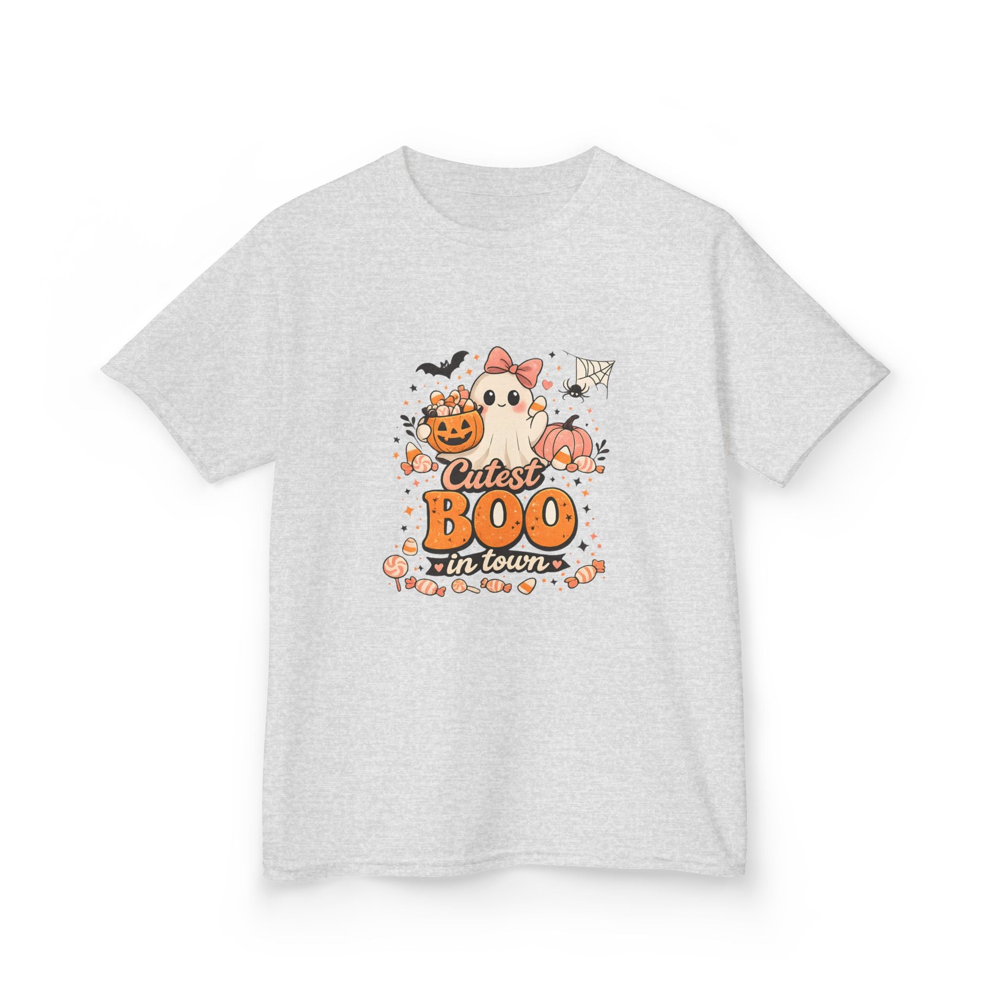 Kids Halloween Tee - Cute Ghost & Pumpkin "Just Boo-tiful" Design
