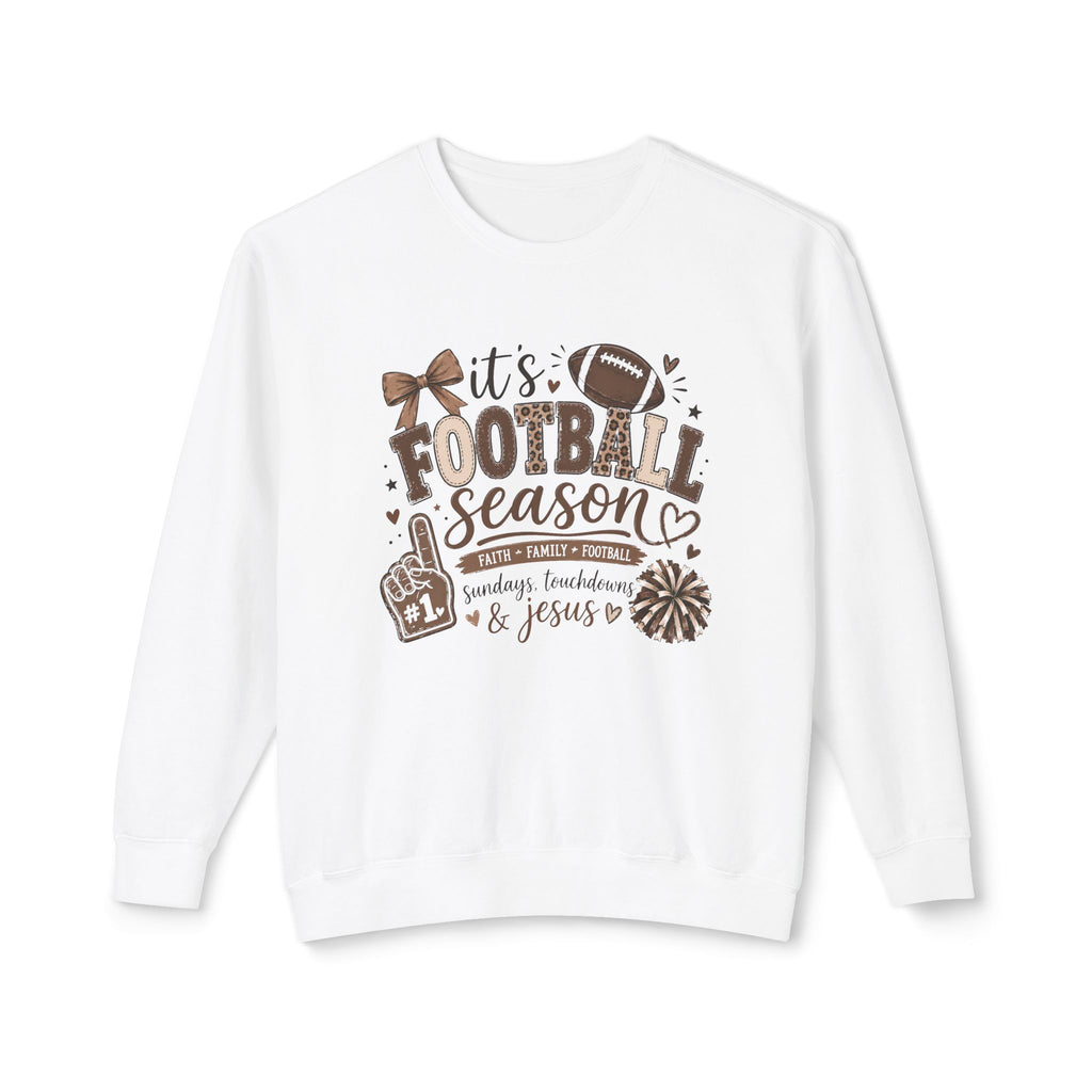 Football Season Crewneck Sweatshirt — "It's Football Season" Game Day Pullover
