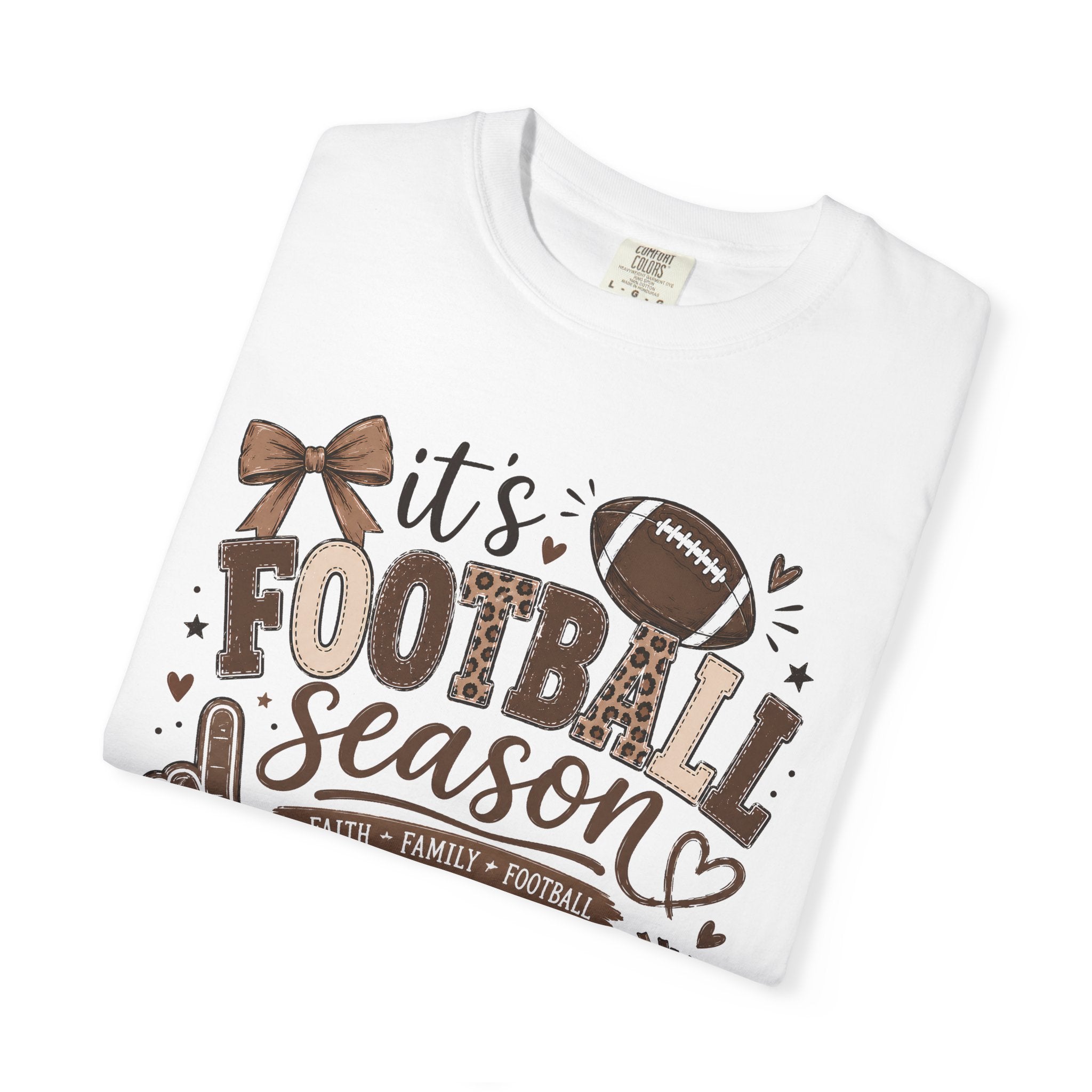 Football Season T-Shirt — "It's Football Season" Family, Touchdowns & Jesus Tee