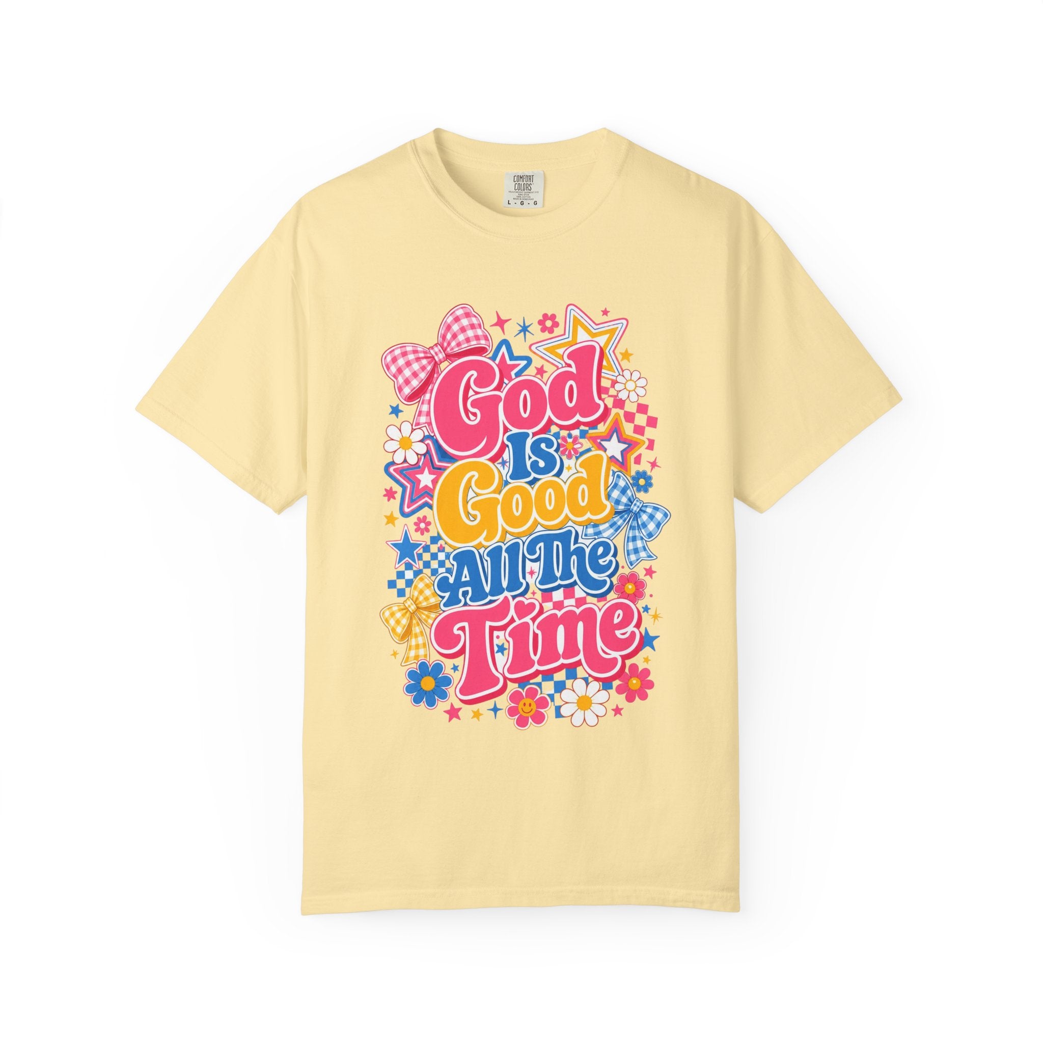 God Is Good All The Time T-Shirt — Retro Floral Christian Tee