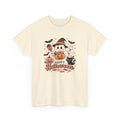 Halloween Ghost Pumpkin T-Shirt — "Happy Halloween" Cute Spooky Graphic Tee