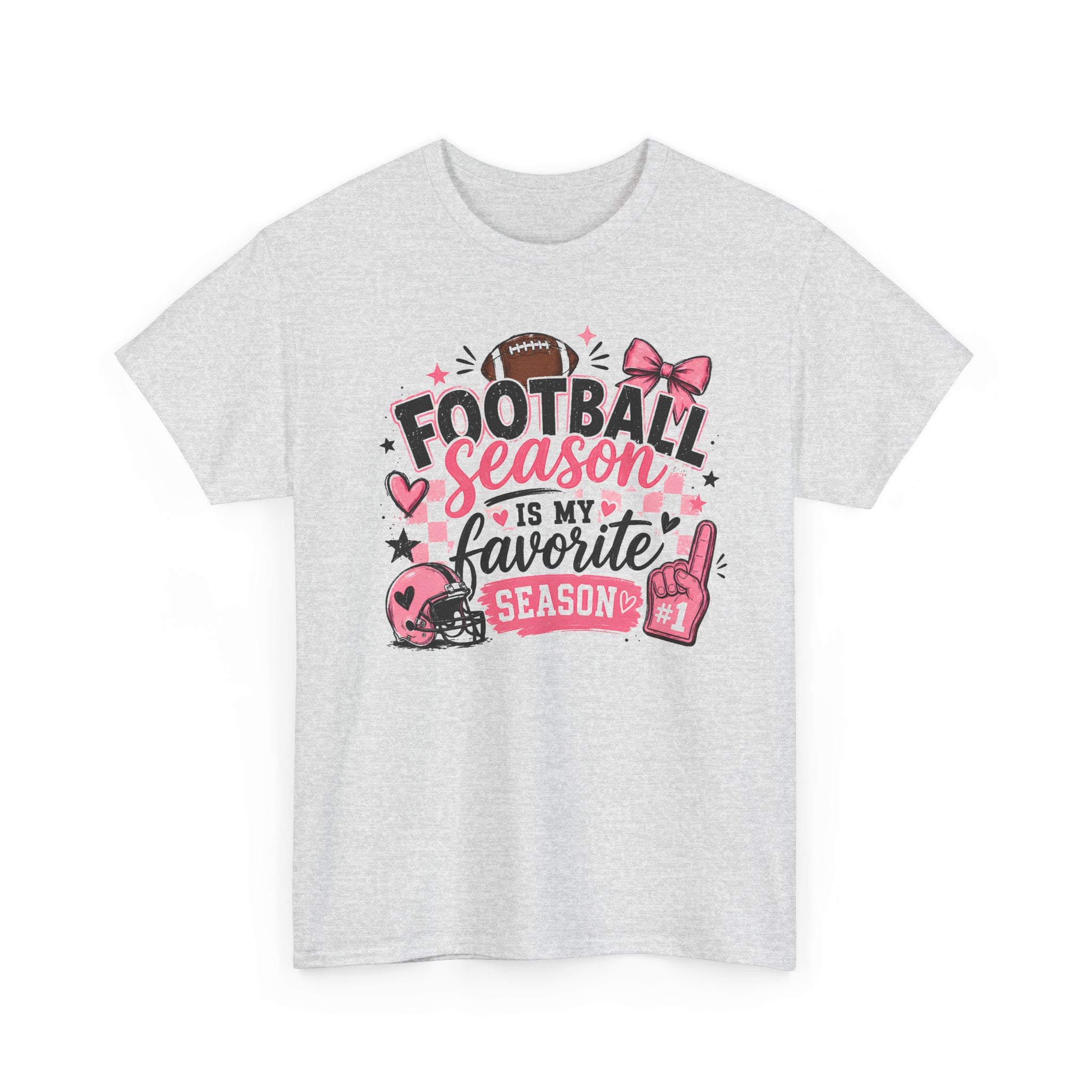 Football Season Is My Favorite Season T-Shirt — Pink Cheer Fan Tee