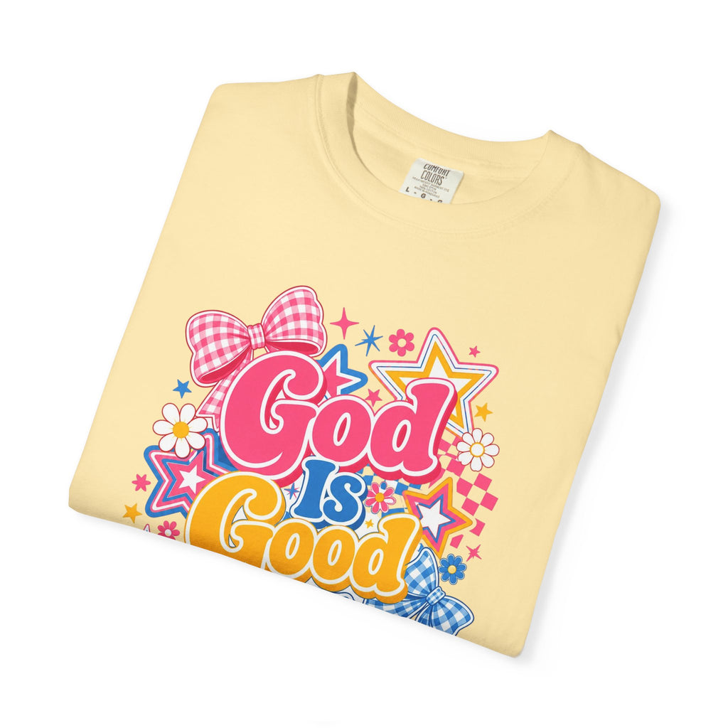 God Is Good All The Time T-Shirt — Retro Floral Christian Tee