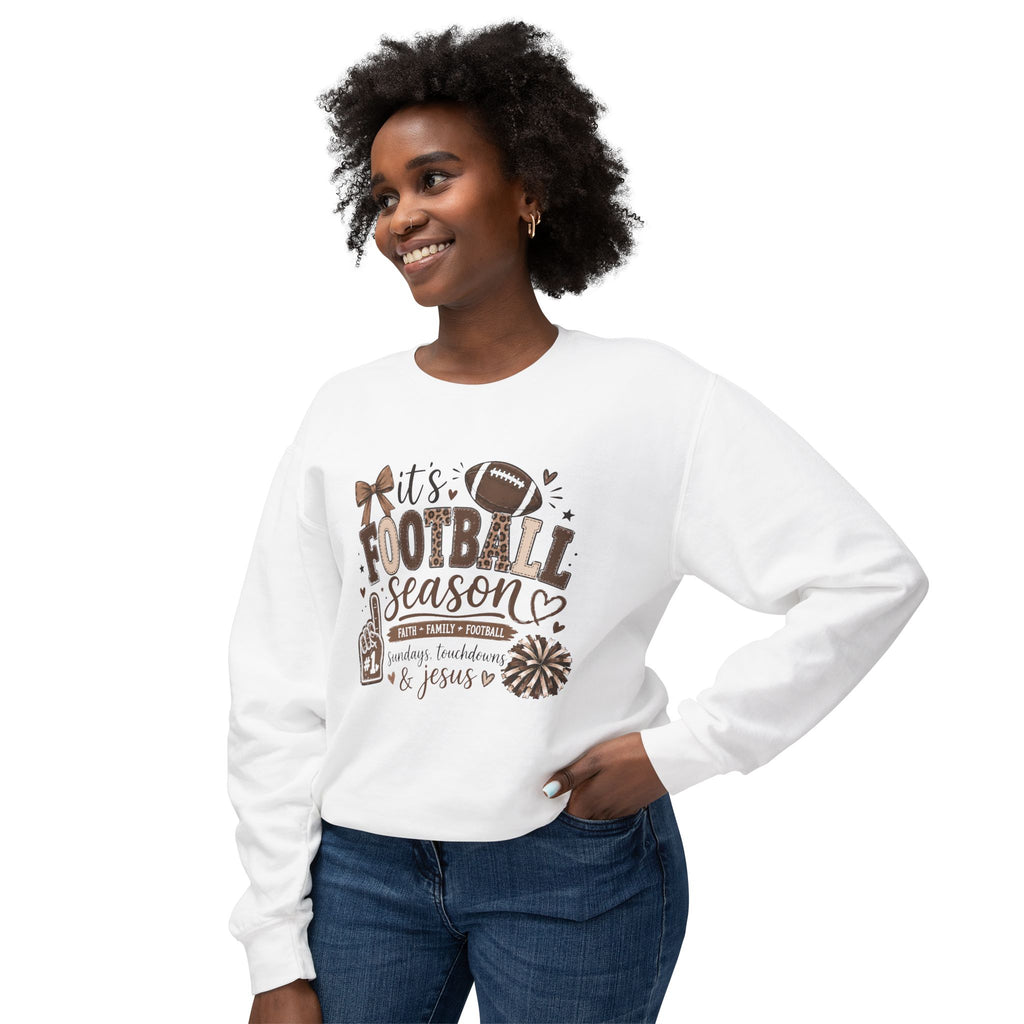 Football Season Crewneck Sweatshirt — "It's Football Season" Game Day Pullover