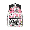 Floral Checkered Backpack