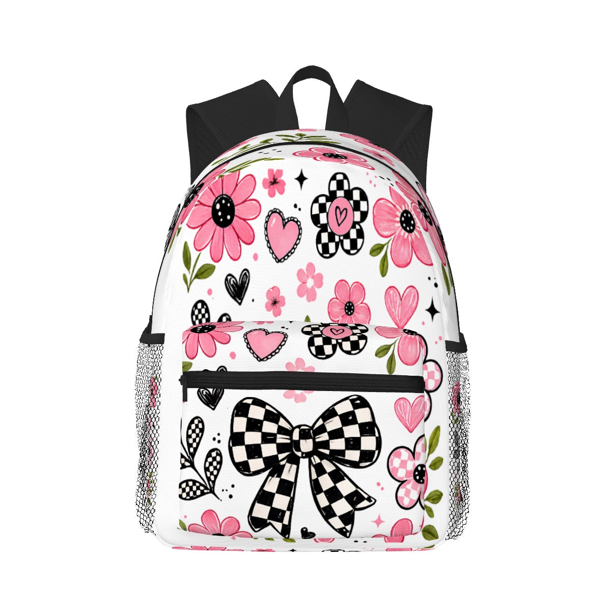 Floral Checkered Backpack